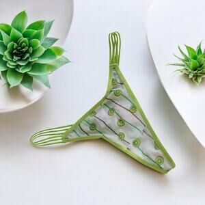 Rare Y2K JOLIE Intimates Women's Thong/G-String Novelty Print KIWI KAWAII Core